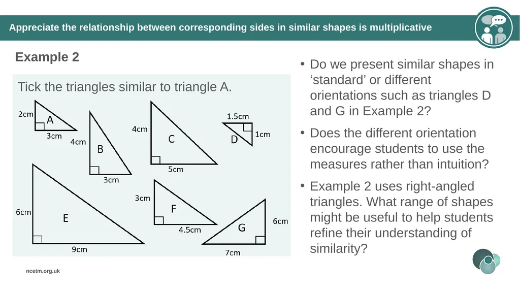 Similar Shapes (From 6.1 Geometrical properties) - slide 18 of 38