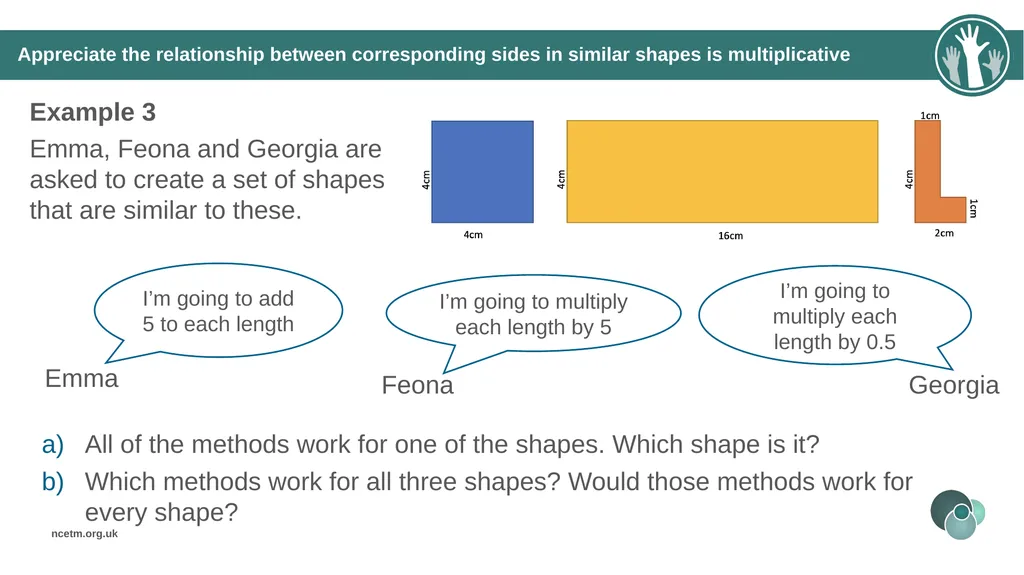 Similar Shapes (From 6.1 Geometrical properties) - slide 19 of 38