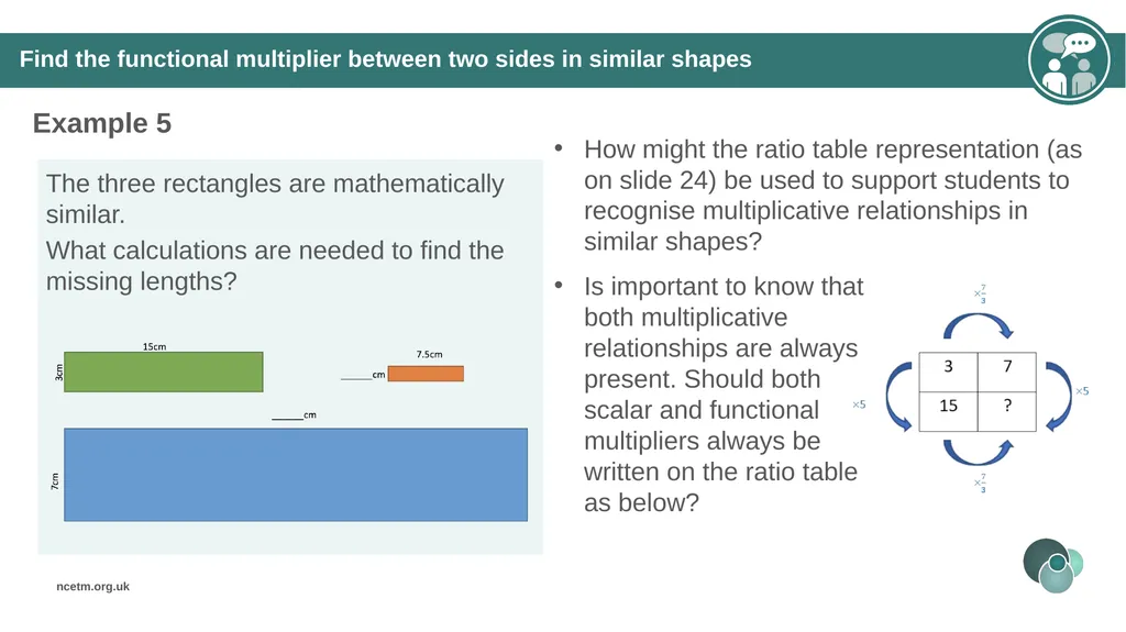 Similar Shapes (From 6.1 Geometrical properties) - slide 25 of 38