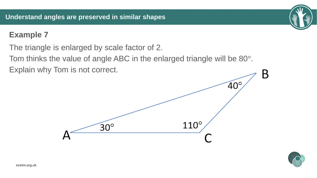 Similar Shapes (From 6.1 Geometrical properties) - slide 28 of 38