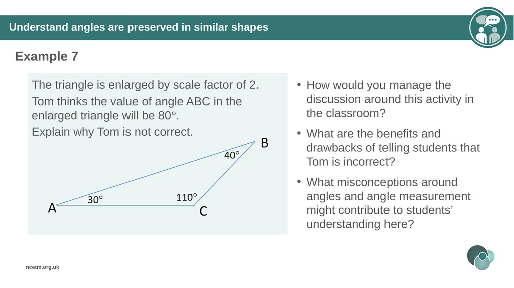 Similar Shapes (From 6.1 Geometrical properties) - slide 29 of 38