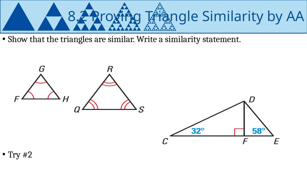 Similarity Geometry Chapter 8 This Slideshow was - slide 13 of 24