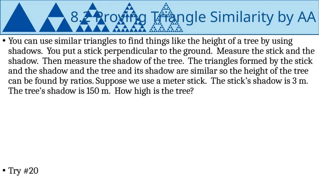Similarity Geometry Chapter 8 This Slideshow was - slide 15 of 24