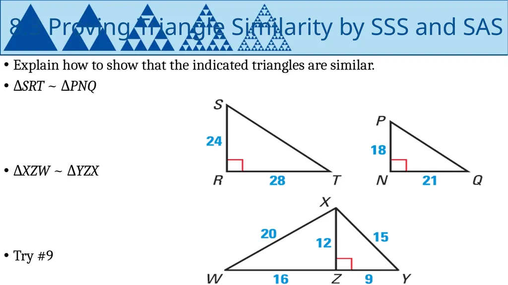 Similarity Geometry Chapter 8 This Slideshow was - slide 19 of 24