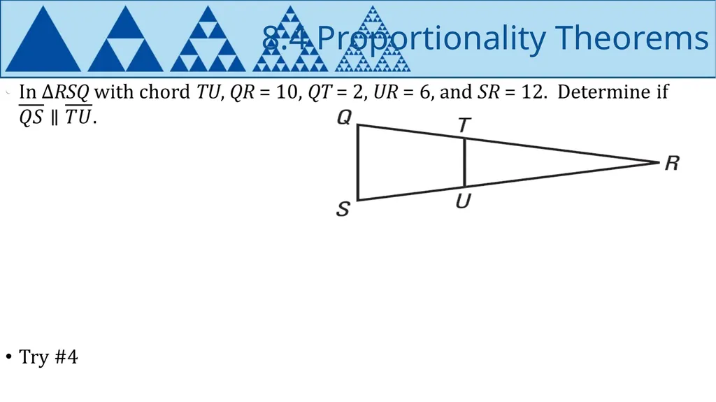 Similarity Geometry Chapter 8 This Slideshow was - slide 22 of 24