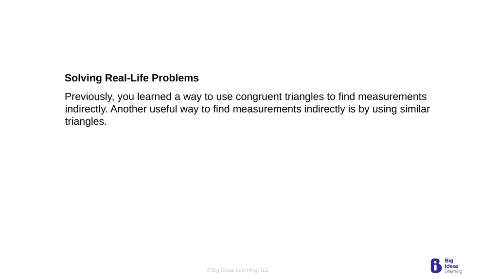 Lesson 8.2 Proving Triangle Similarity by AA - slide 8 of 10