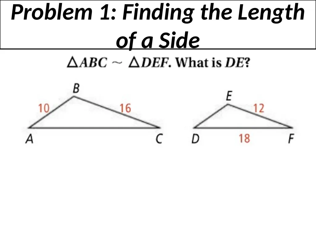 2-8 Proportions and Similar Figures Similar - slide 4 of 13
