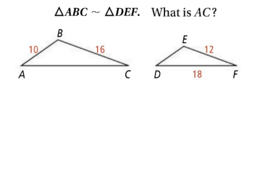 2-8 Proportions and Similar Figures Similar - slide 5 of 13