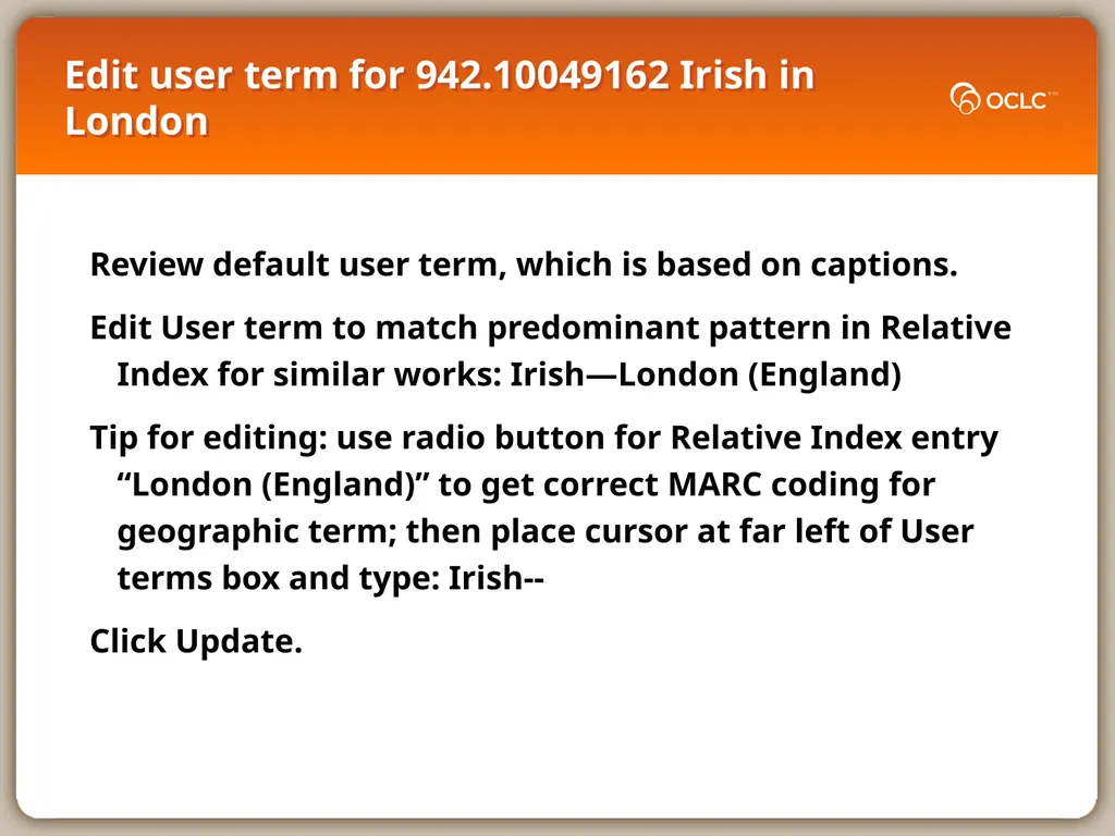 WebDewey Number Building User Terms November 2016 - slide 7 of 11