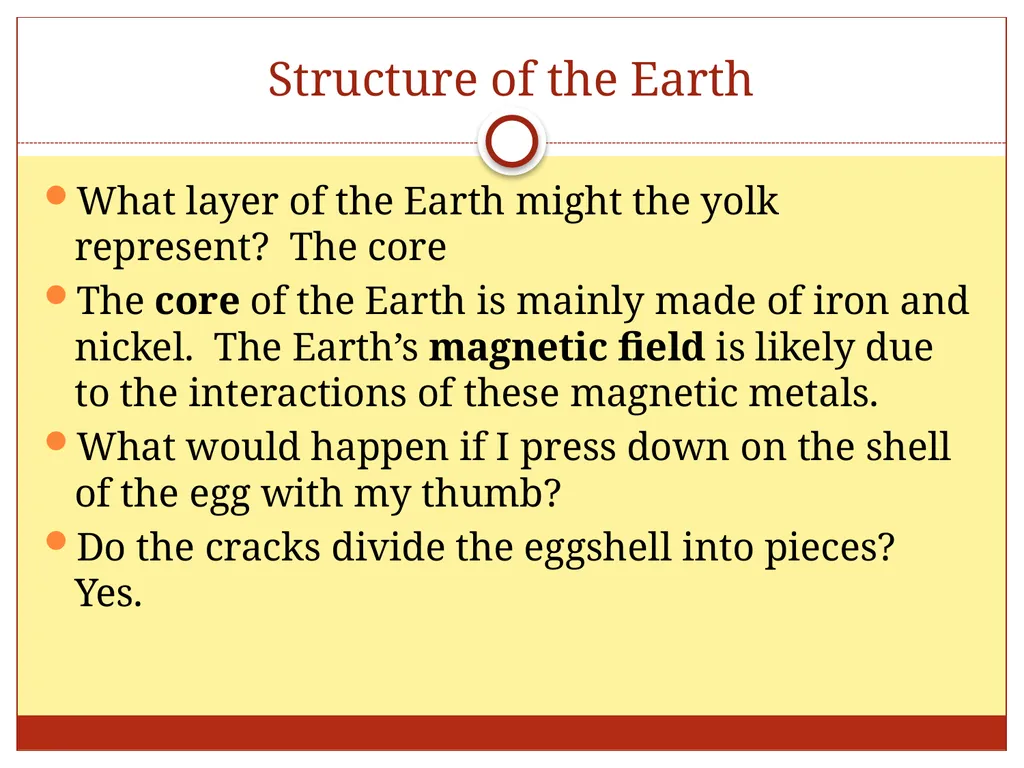 Billion Structure of the Earth Engage/Explore Spin - slide 7 of 14