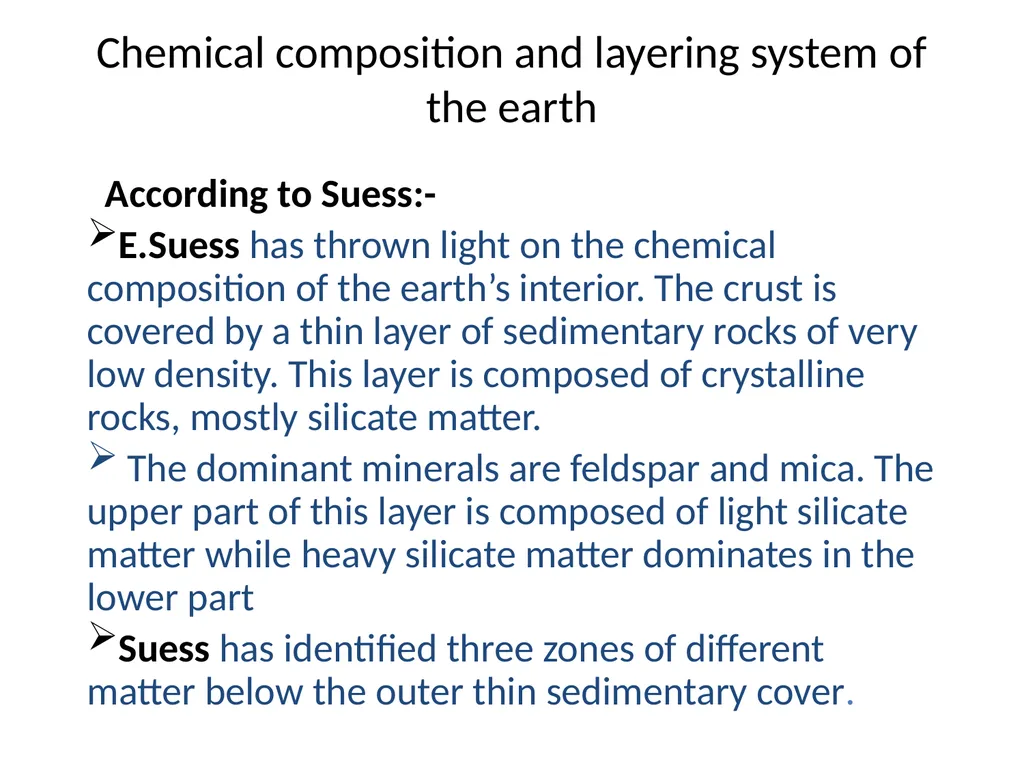 Chemical composition and layering system of the - slide 1 of 5