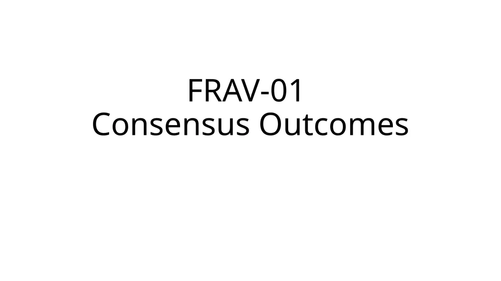 FRAV-01 Consensus Outcomes Scope 3+ wheeled