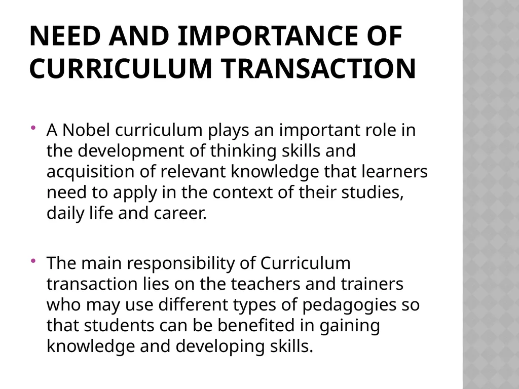 Curriculum Scope Paper-09 Unit-I Curriculum is - slide 8 of 11