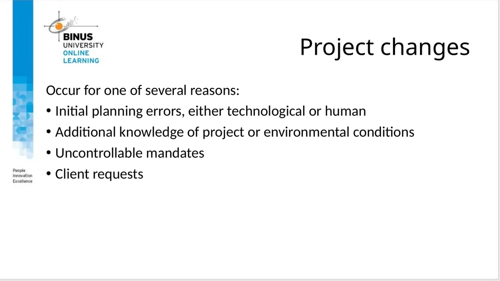 Project Management Scope Management Topic 6 - slide 30 of 34