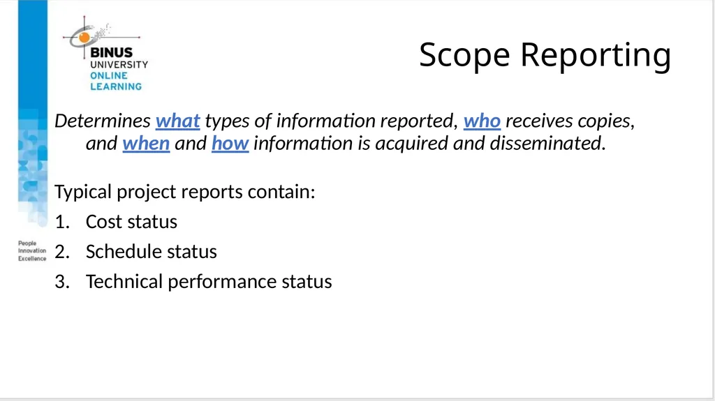 Project Management Scope Management Topic 6 - slide 25 of 34