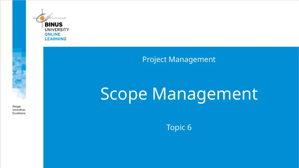 Project Management Scope Management Topic 6