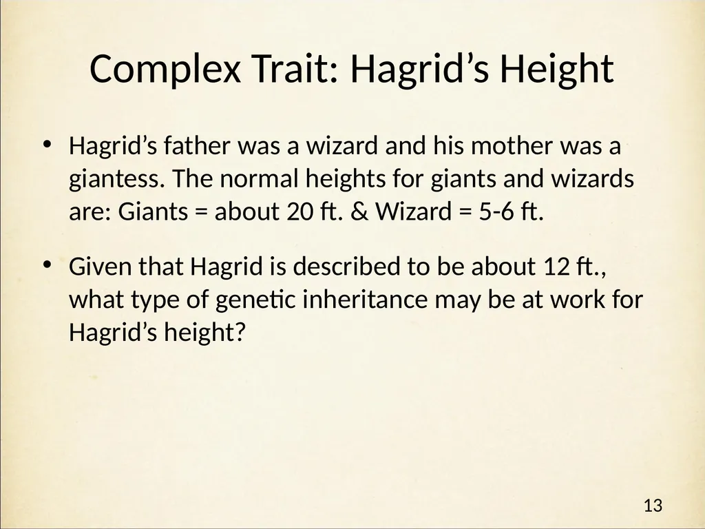 Genetics in Harry Potter’s World Lesson 2 Beyond - slide 13 of 31