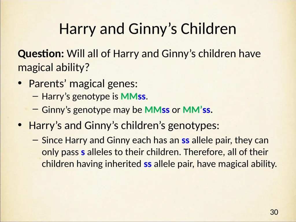 Genetics in Harry Potter’s World Lesson 2 Beyond - slide 30 of 31