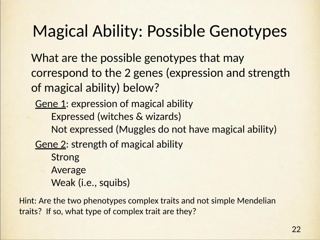 Genetics in Harry Potter’s World Lesson 2 Beyond - slide 22 of 31