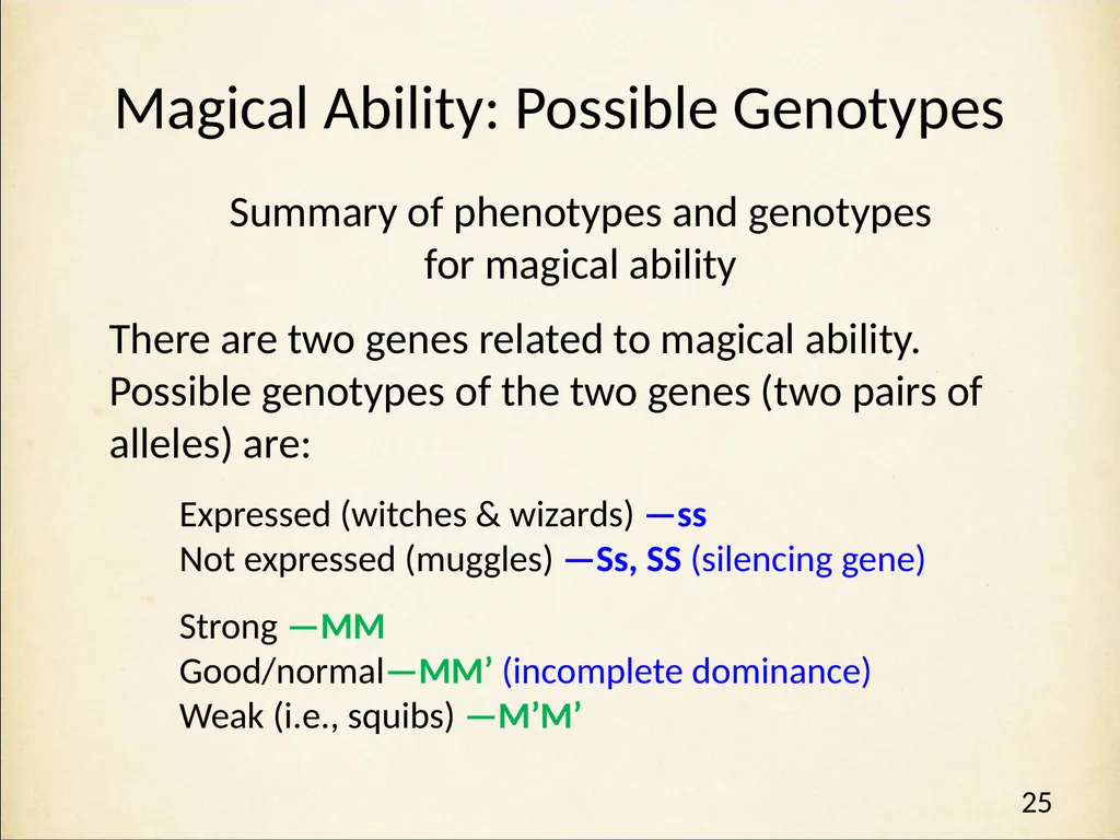 Genetics in Harry Potter’s World Lesson 2 Beyond - slide 25 of 31