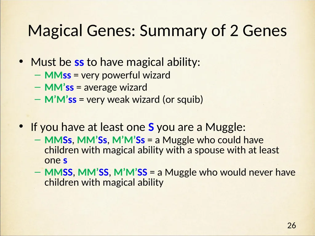 Genetics in Harry Potter’s World Lesson 2 Beyond - slide 26 of 31