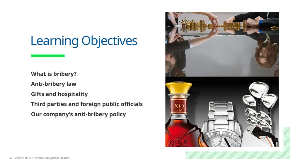 No Place for Bribery Learning Objectives What is - slide 2 of 28