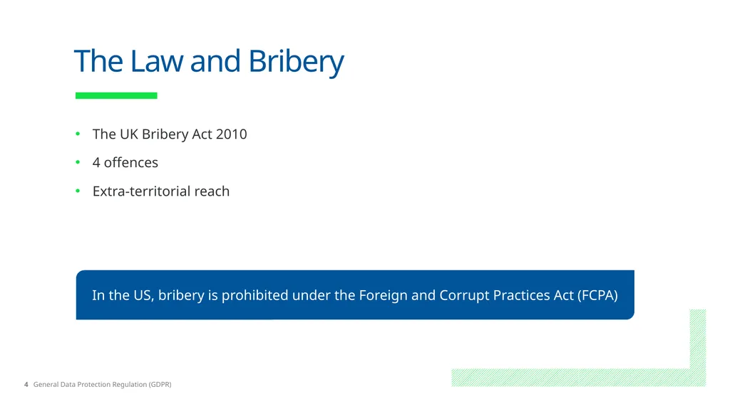 No Place for Bribery Learning Objectives What is - slide 4 of 28