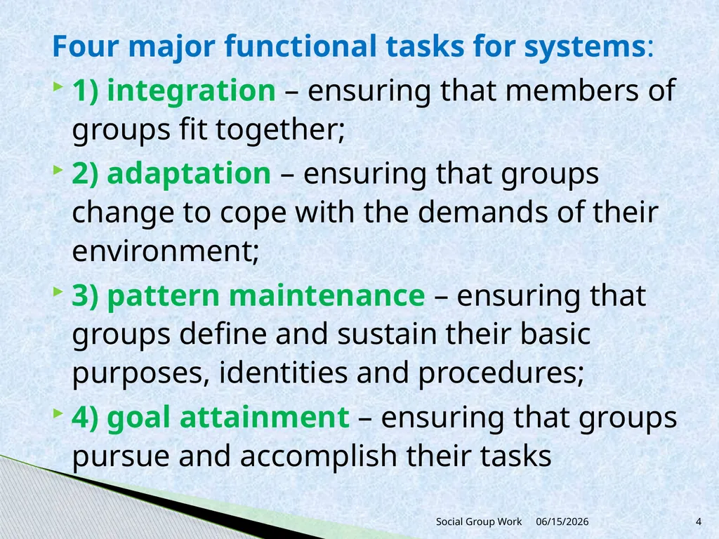 Unit 1Introduction to Group Work 1.4 Theoretical - slide 4 of 21