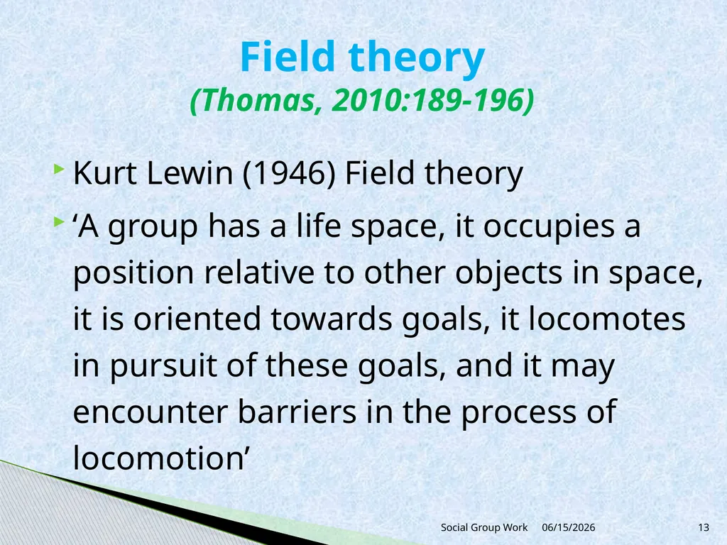 Unit 1Introduction to Group Work 1.4 Theoretical - slide 13 of 21