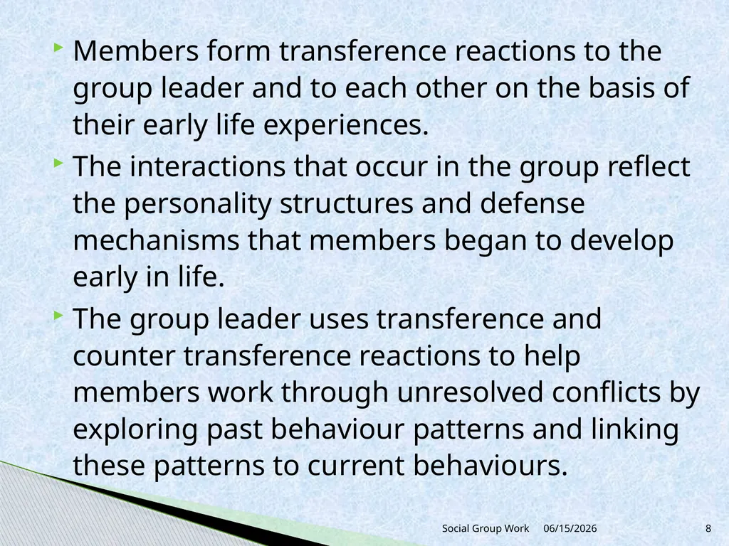 Unit 1Introduction to Group Work 1.4 Theoretical - slide 8 of 21