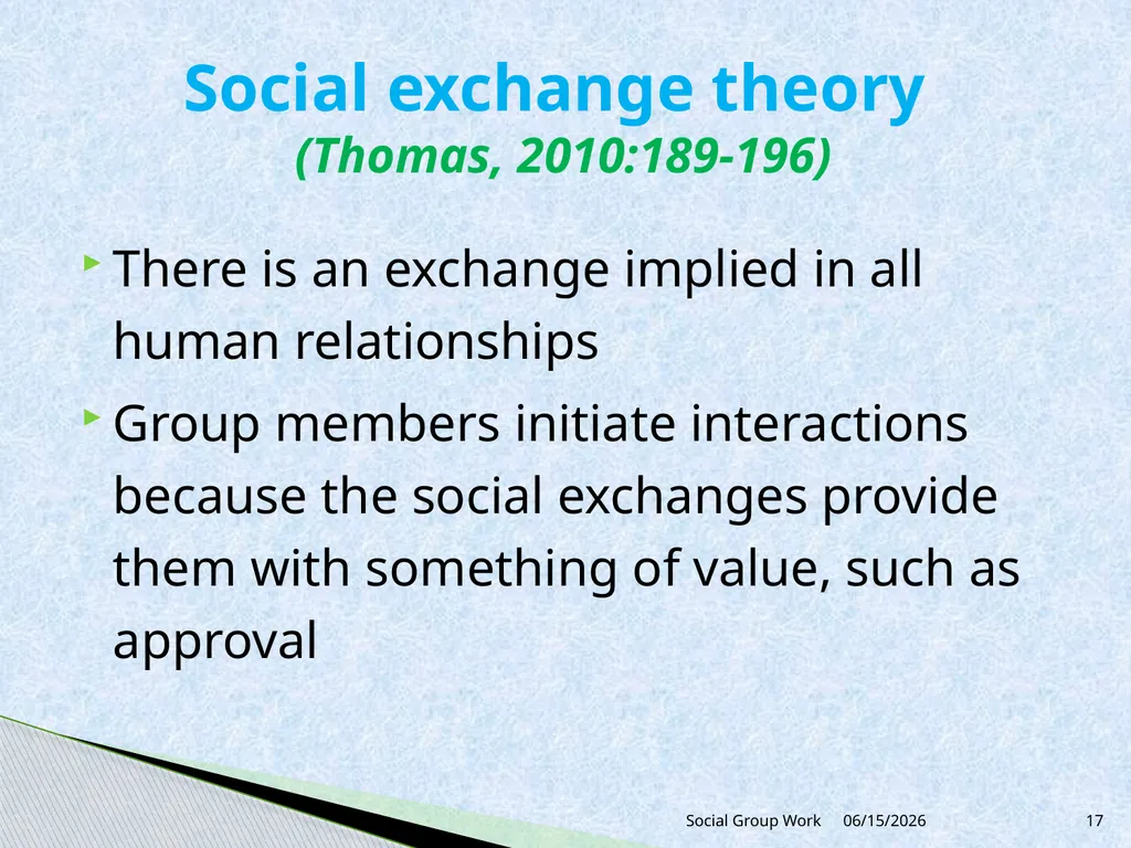 Unit 1Introduction to Group Work 1.4 Theoretical - slide 17 of 21