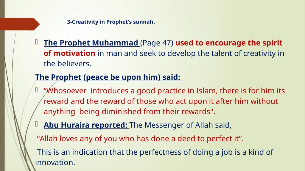 Creative Thinking In Islam I reflect and explain - slide 11 of 16