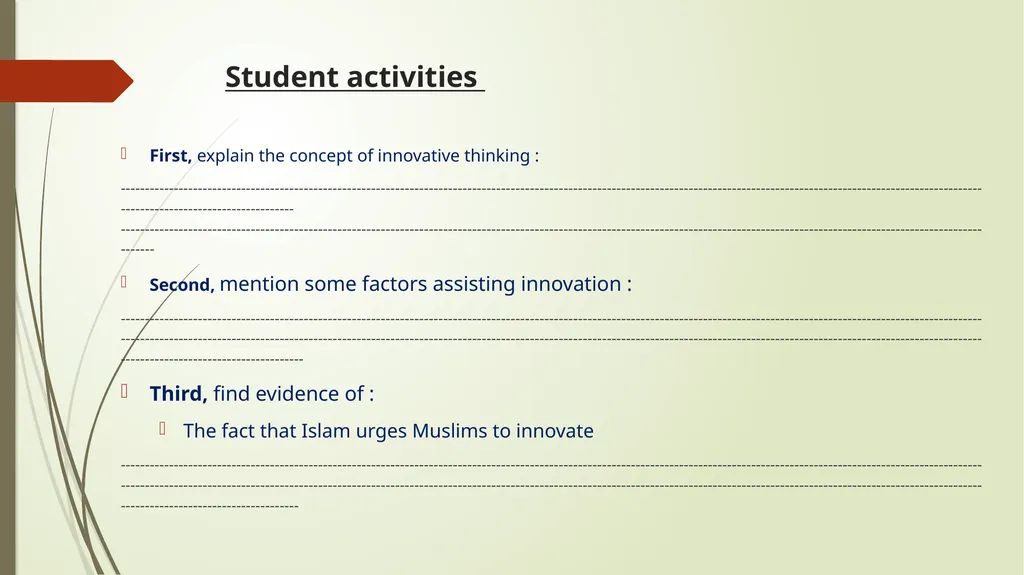 Creative Thinking In Islam I reflect and explain - slide 15 of 16