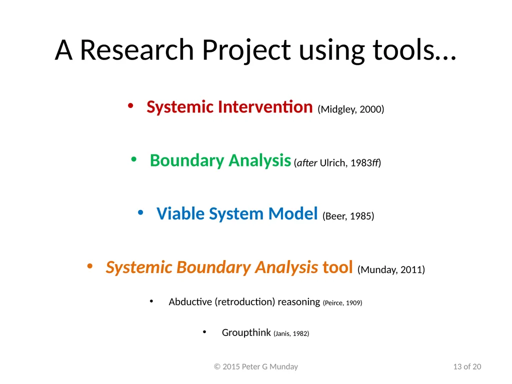 VSM working in Natural Disasters Peter Munday, PhD - slide 13 of 20
