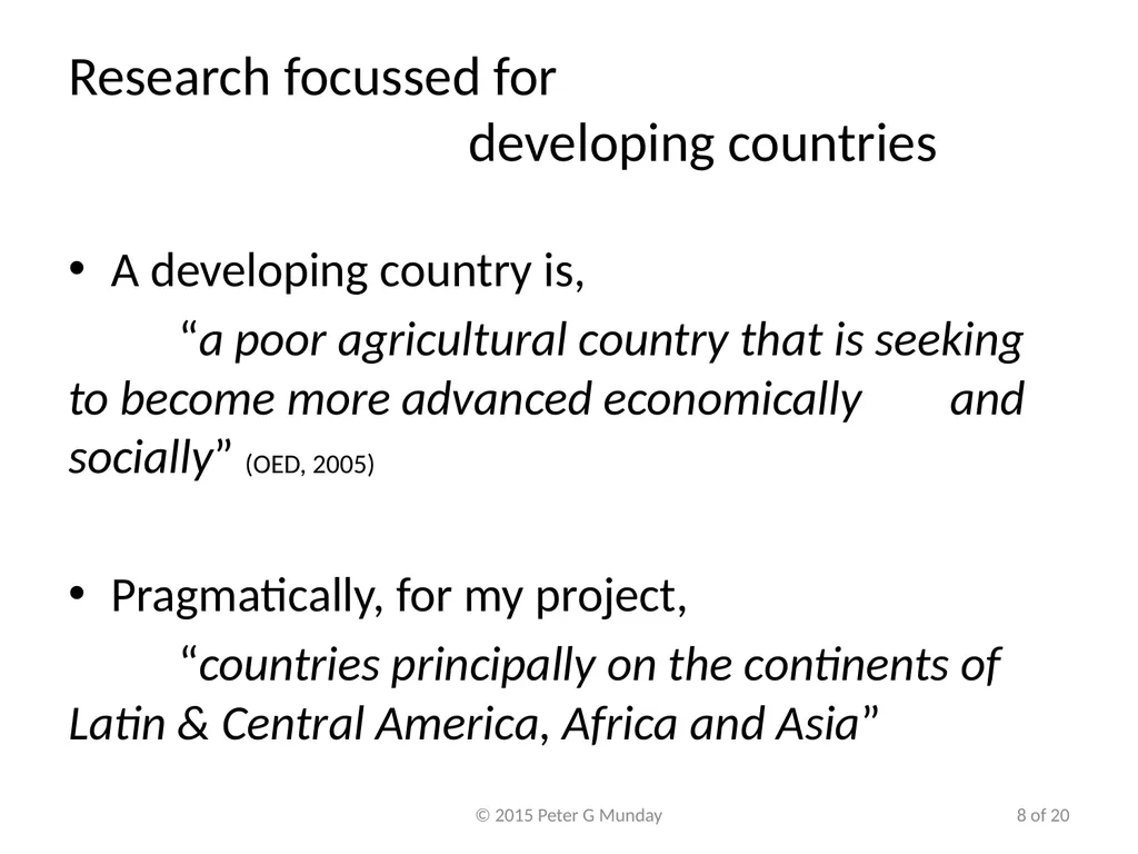 VSM working in Natural Disasters Peter Munday, PhD - slide 8 of 20