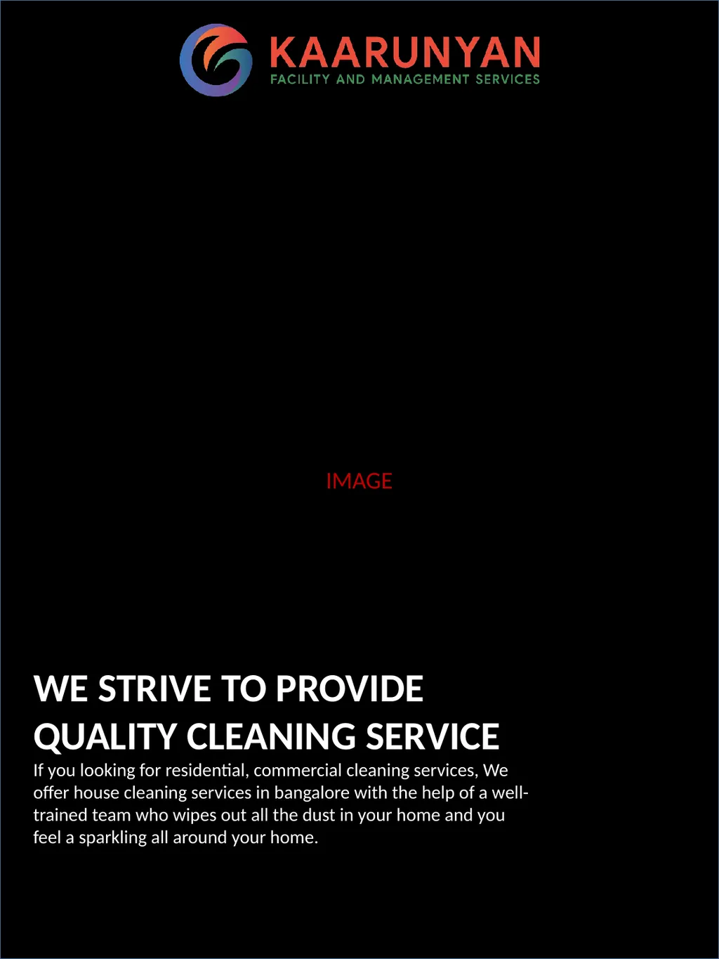 IMAGE WE STRIVE TO PROVIDE QUALITY CLEANING - slide 1 of 4