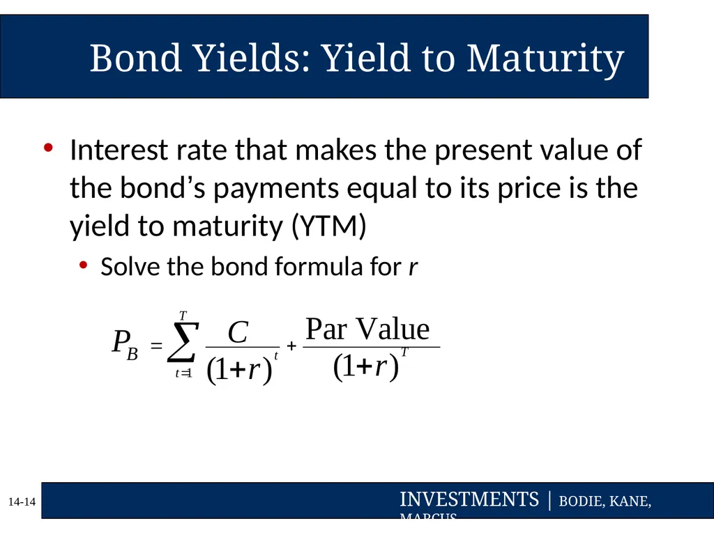 Chapter Fourteen Bond Prices and Yields Copyright - slide 14 of 35