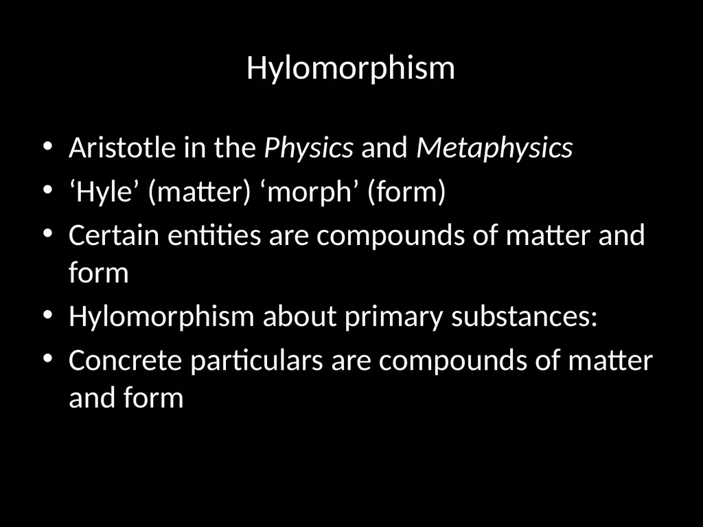 PH251 Metaphysics Week 10. Neo-Aristotelian - slide 5 of 26