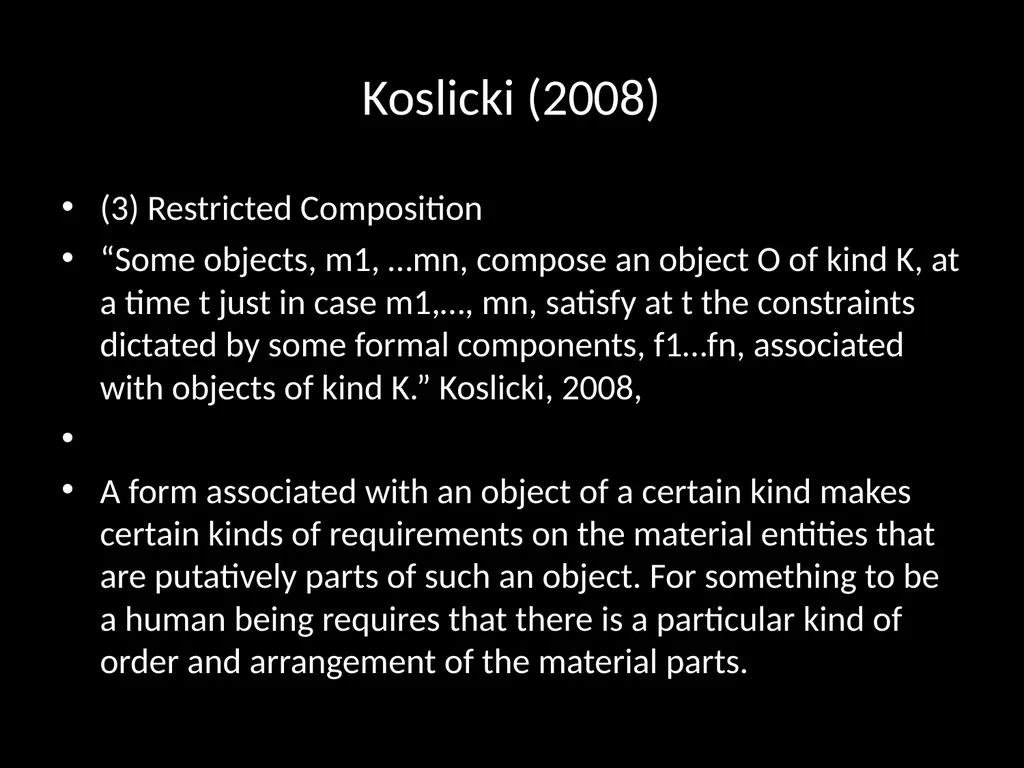 PH251 Metaphysics Week 10. Neo-Aristotelian - slide 15 of 26