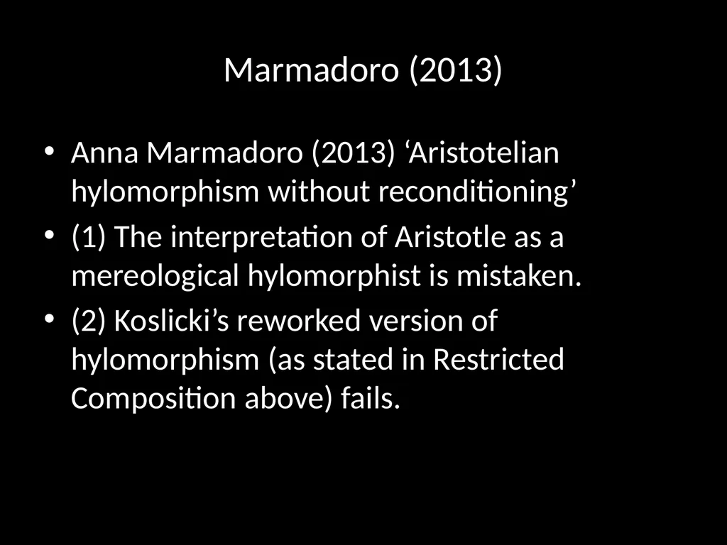 PH251 Metaphysics Week 10. Neo-Aristotelian - slide 19 of 26