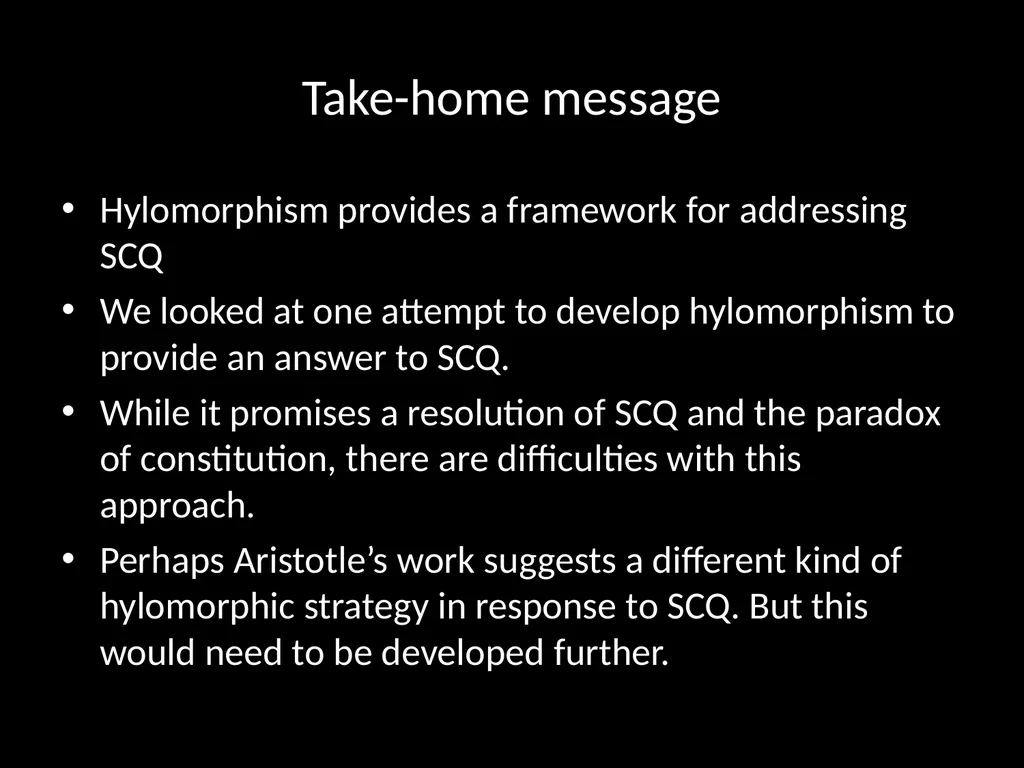 PH251 Metaphysics Week 10. Neo-Aristotelian - slide 26 of 26