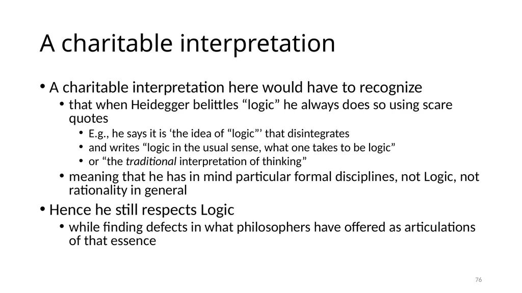 Much Ado about The Nothing Carnap and Heidegger on - slide 76 of 86