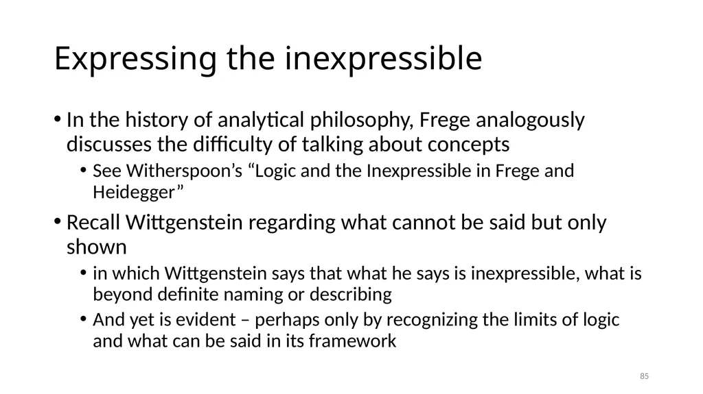 Much Ado about The Nothing Carnap and Heidegger on - slide 85 of 86