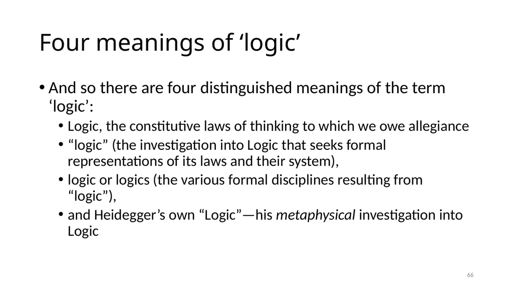 Much Ado about The Nothing Carnap and Heidegger on - slide 66 of 86
