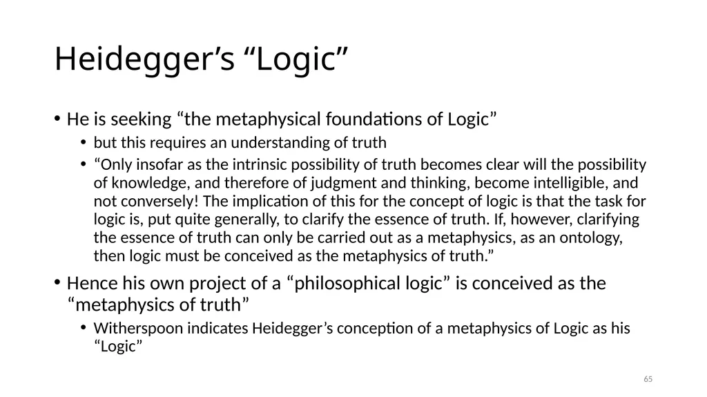 Much Ado about The Nothing Carnap and Heidegger on - slide 65 of 86