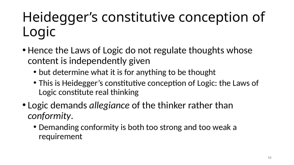 Much Ado about The Nothing Carnap and Heidegger on - slide 56 of 86