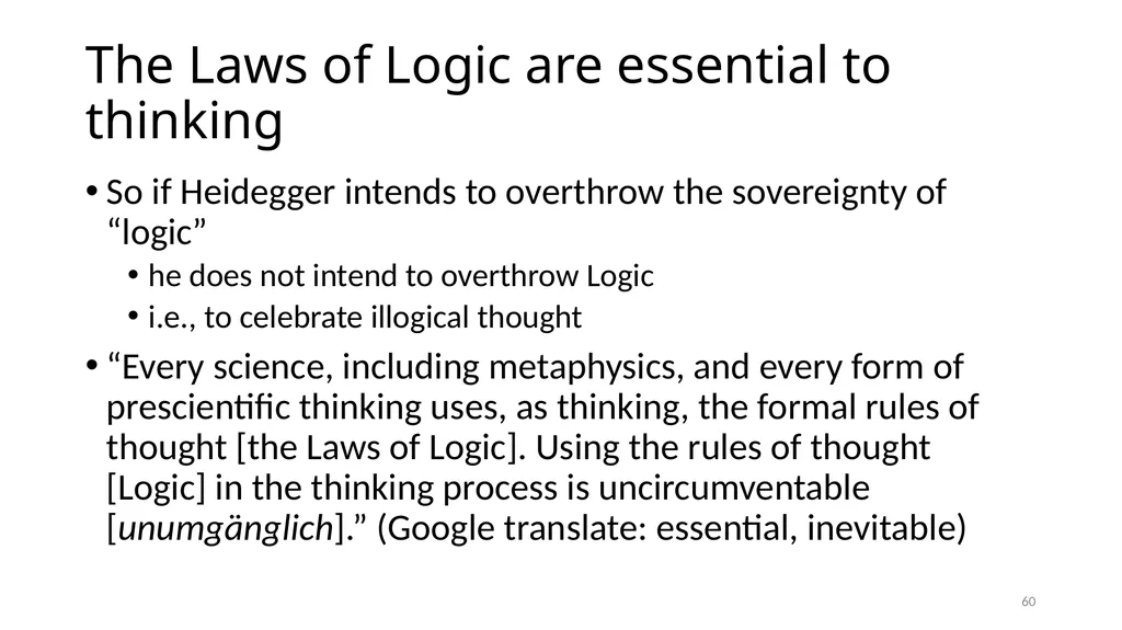 Much Ado about The Nothing Carnap and Heidegger on - slide 60 of 86