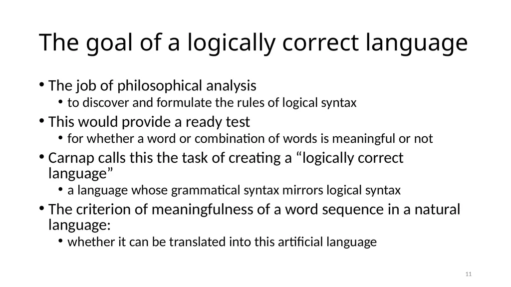 Much Ado about The Nothing Carnap and Heidegger on - slide 11 of 86