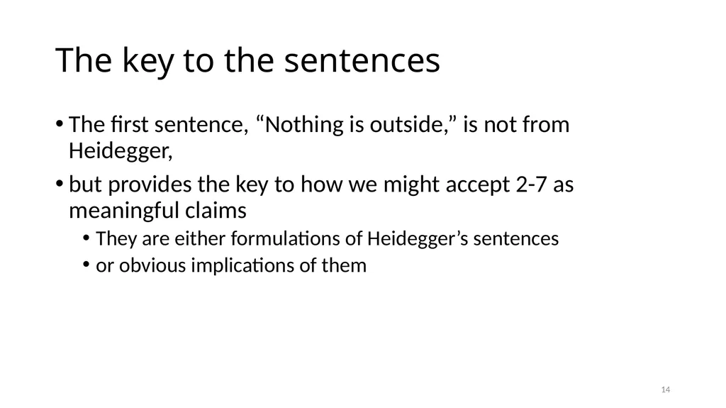 Much Ado about The Nothing Carnap and Heidegger on - slide 14 of 86