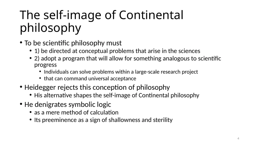 Much Ado about The Nothing Carnap and Heidegger on - slide 4 of 86